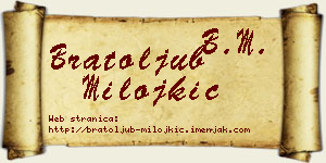 Bratoljub Milojkić vizit kartica